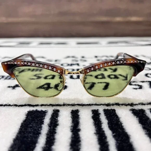 Gucci Cat Eye Crystals Studs Sunglasses Gucci Star Stud Crystal Acetate Cat-Eye Sunglasses | Neiman  main image 2